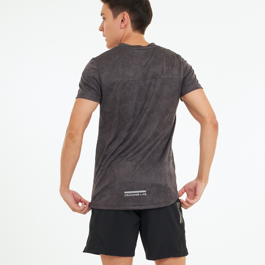 Physical Distance Shirts TL Distance T-Shirt เสื้อกีฬาทรงคอวี (เทา)