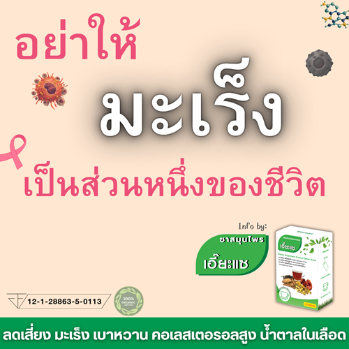 อย่าให้ มะเร็ง เป็นส่วนหนึ่งของชีวิต