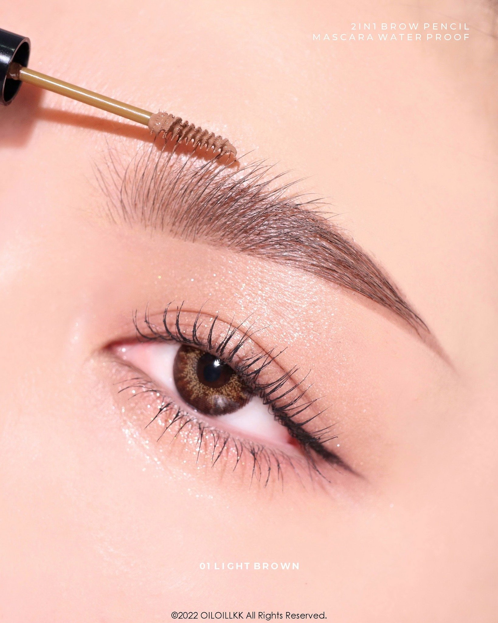 ~ 2 in1 brow pencil mascara waterproof ดินสอเขียนคิ้ว Mille  ~ 2 in1 brow pencil mascara waterproof ดินสอเขียนคิ้ว Mille