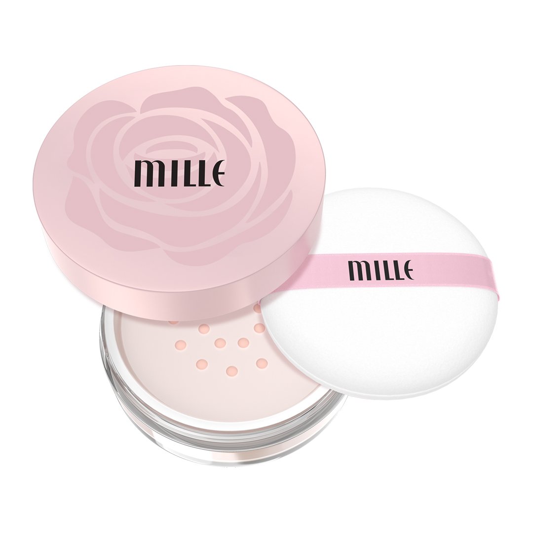 MILLE แป้งฝุ่นเซตเครื่อสำอาง MINI TRANSLUCENT LOOSED POWDER 9.5G.