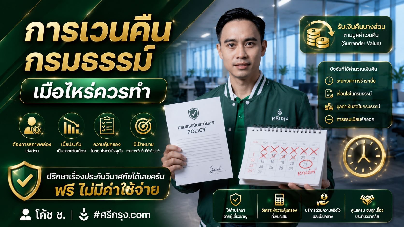 การเวนคืนกรมธรรม์ เมื่อไหร่ควรทำ?