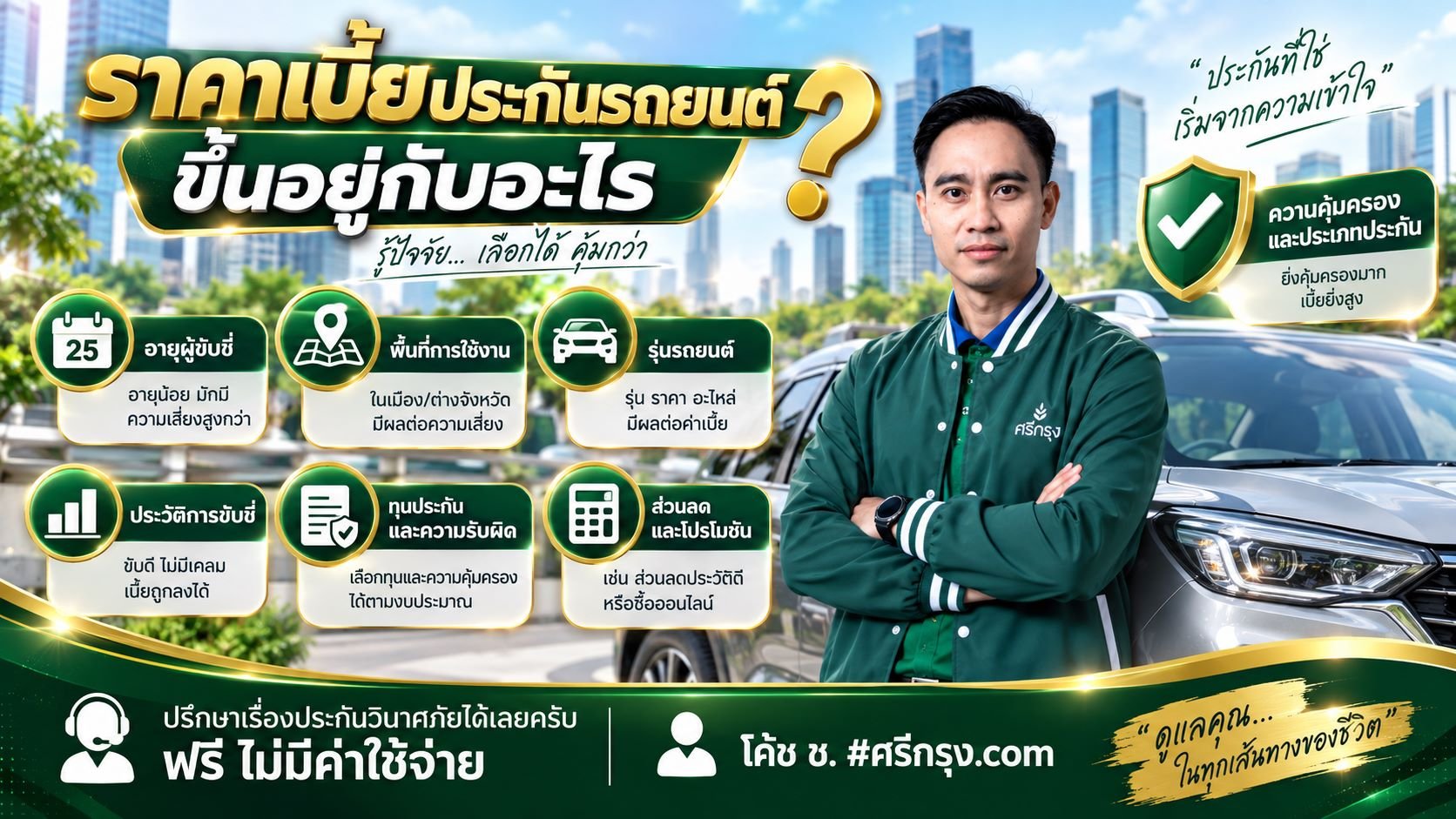 ราคาเบี้ยประกันรถยนต์ขึ้นอยู่กับอะไร?