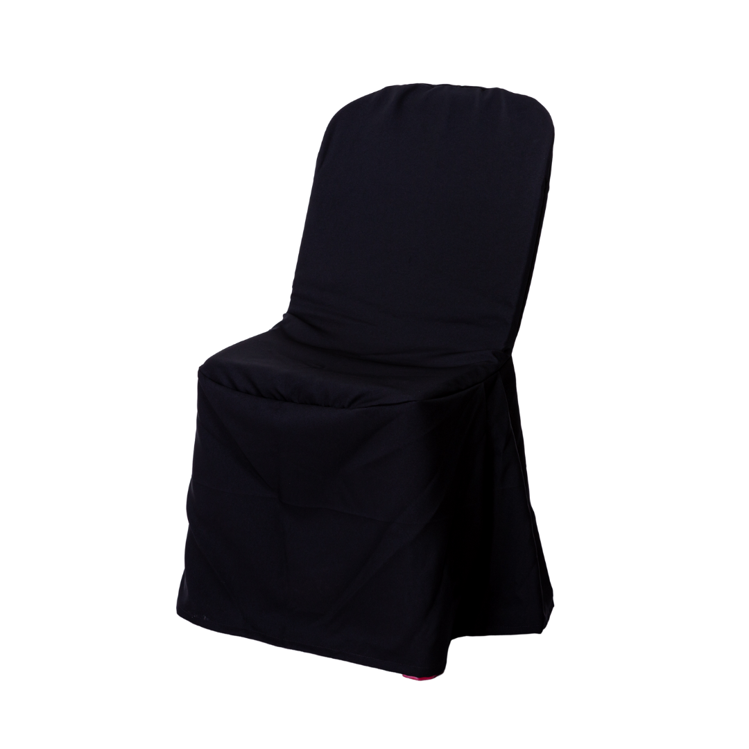 เช่าผ้าคลุมเก้าอี้พลาสติกสีดำ