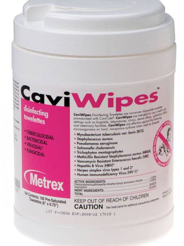 CaviWipe (แผ่นเช็ดพื้นผิวฆ่าเชื้อโรค) (160/Bottle)
