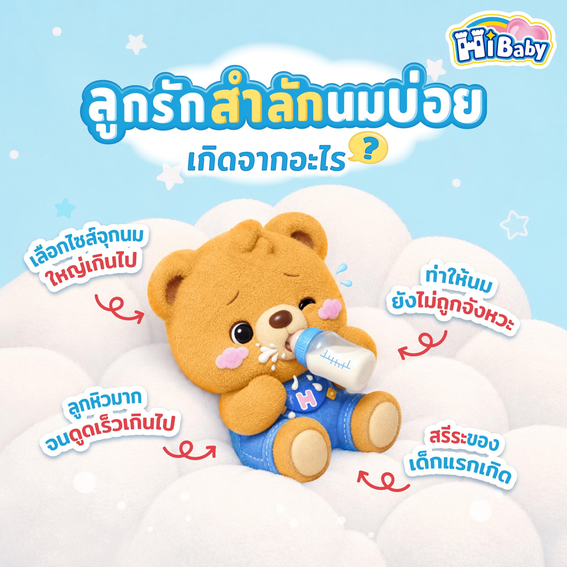 ลูกรักสำลักนมบ่อย เกิดจากอะไร