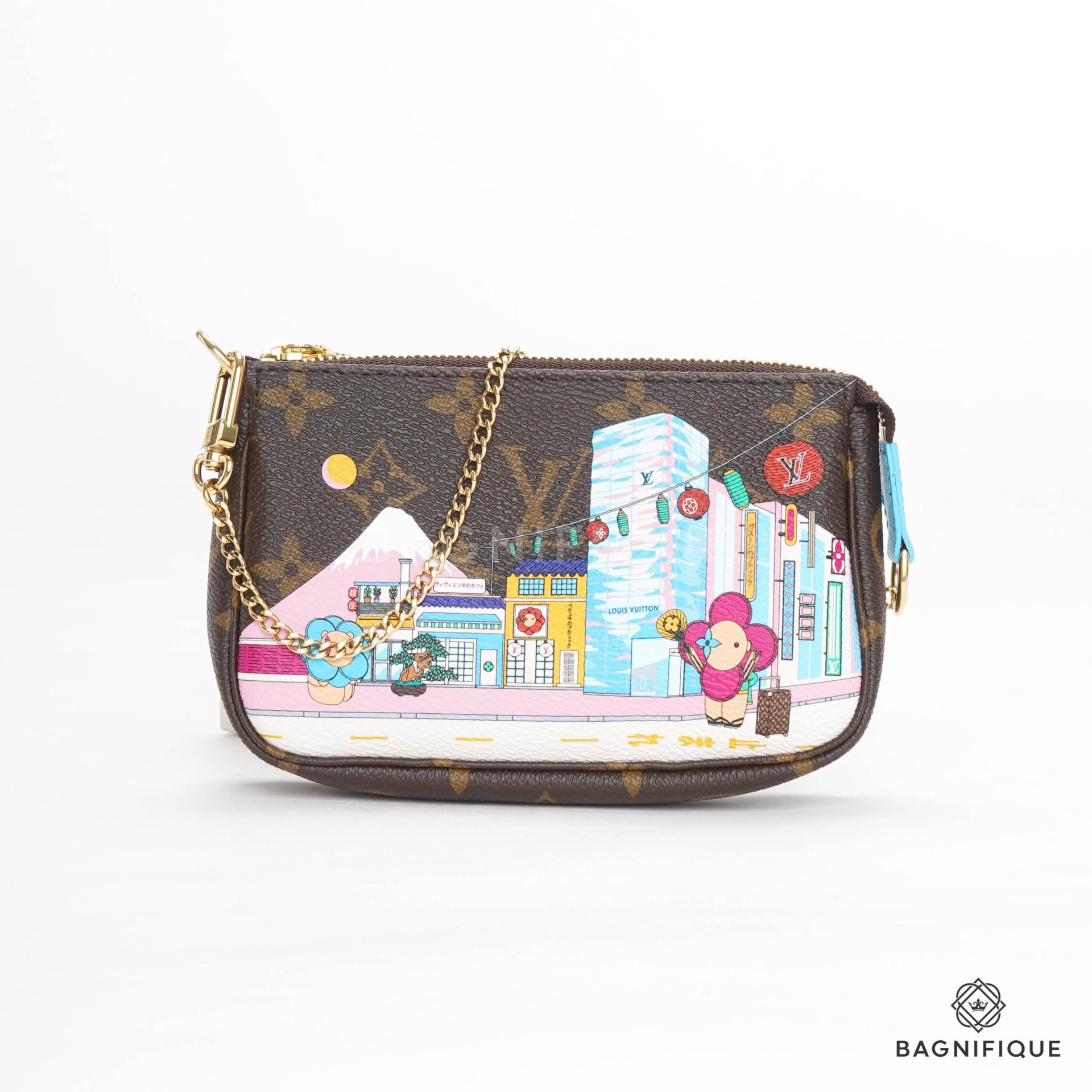 NEW LV POCHETTE MINI EBENE LIMITED MONOGRAM CANVAS SHW MICROCHIP