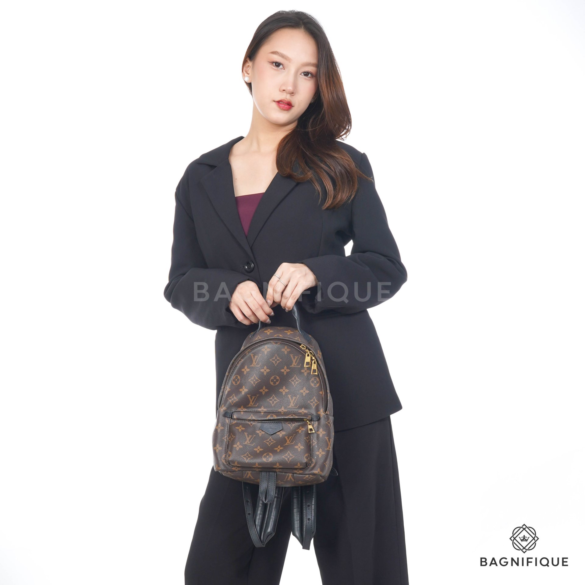 LOUIS VUITTON PALM SPRING MM EBENE MONOGRAM CANVAS GHW