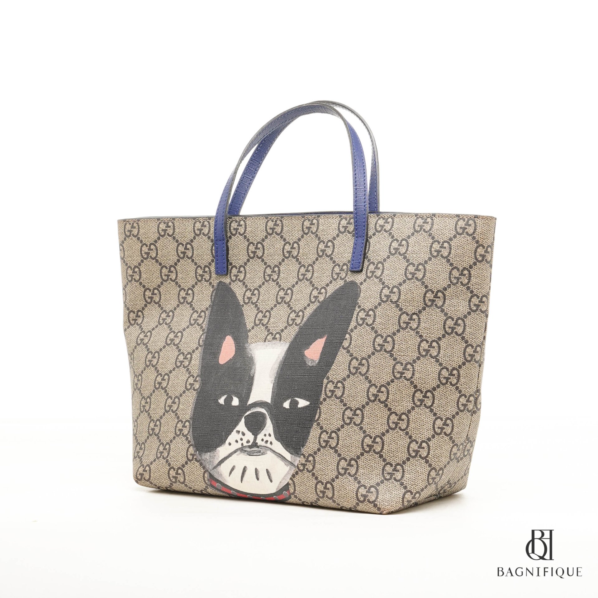 GUCCI KID S TOTE BEIGE DOG GG MONOGRAM SHW