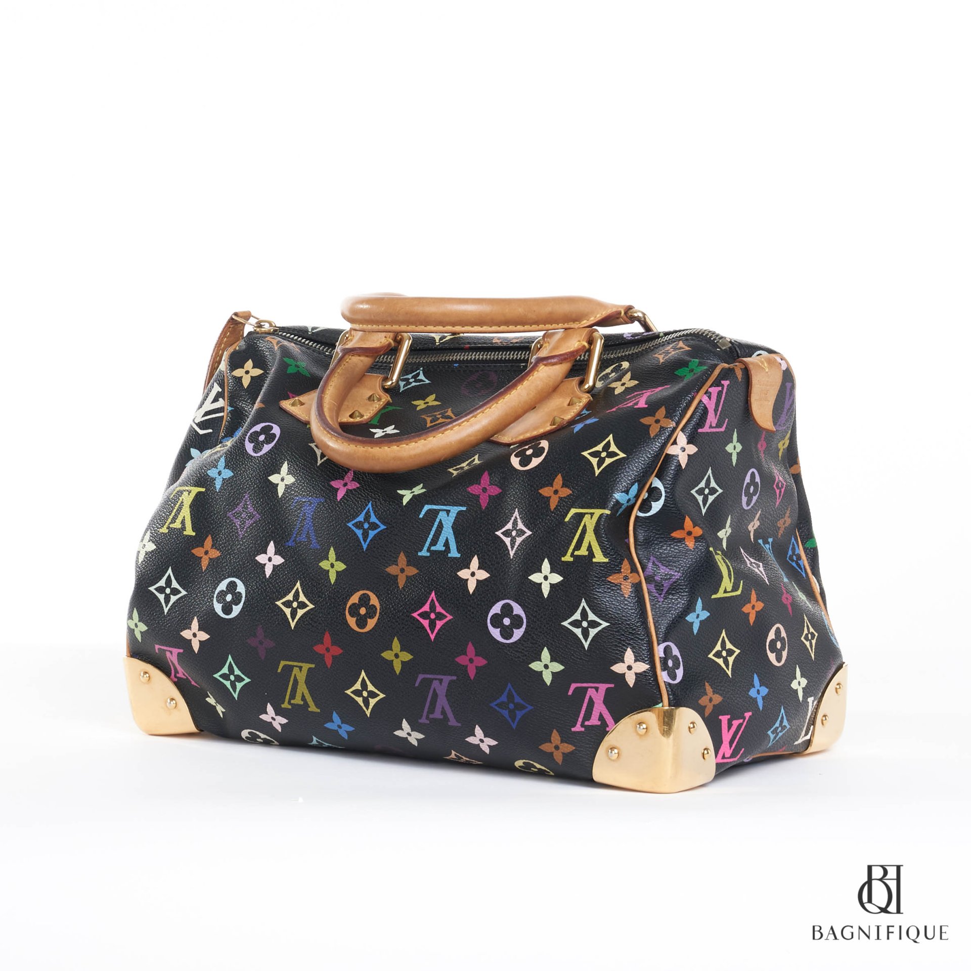Louis vuitton black multicolor hot sale speedy 30