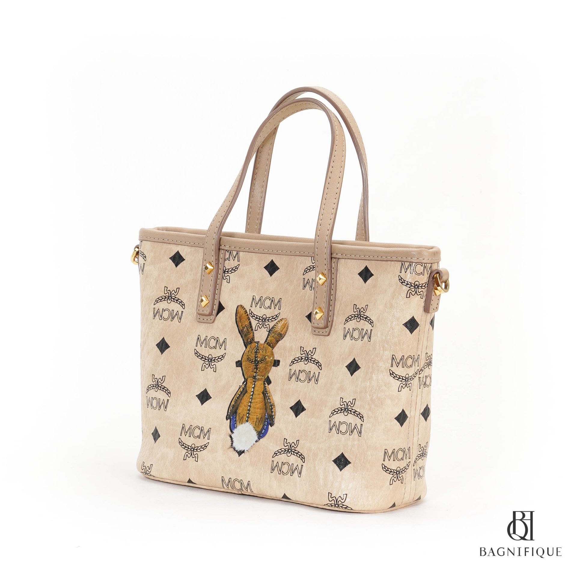 Mcm rabbit tote clearance bag