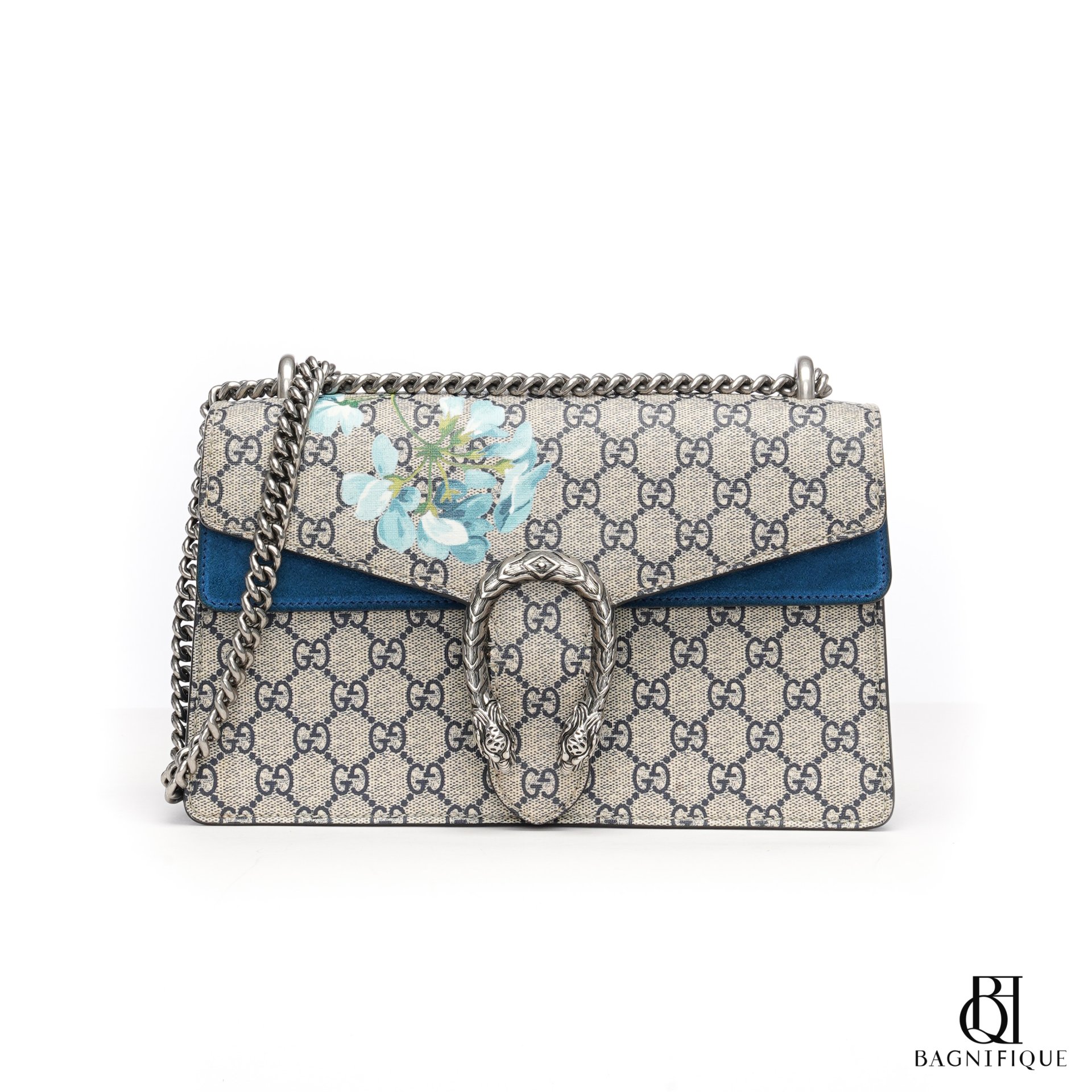 GUCCI DIONYSUS SMALL BLUE FLOWER GG MONOGRAM RHW bagnifiquethailand