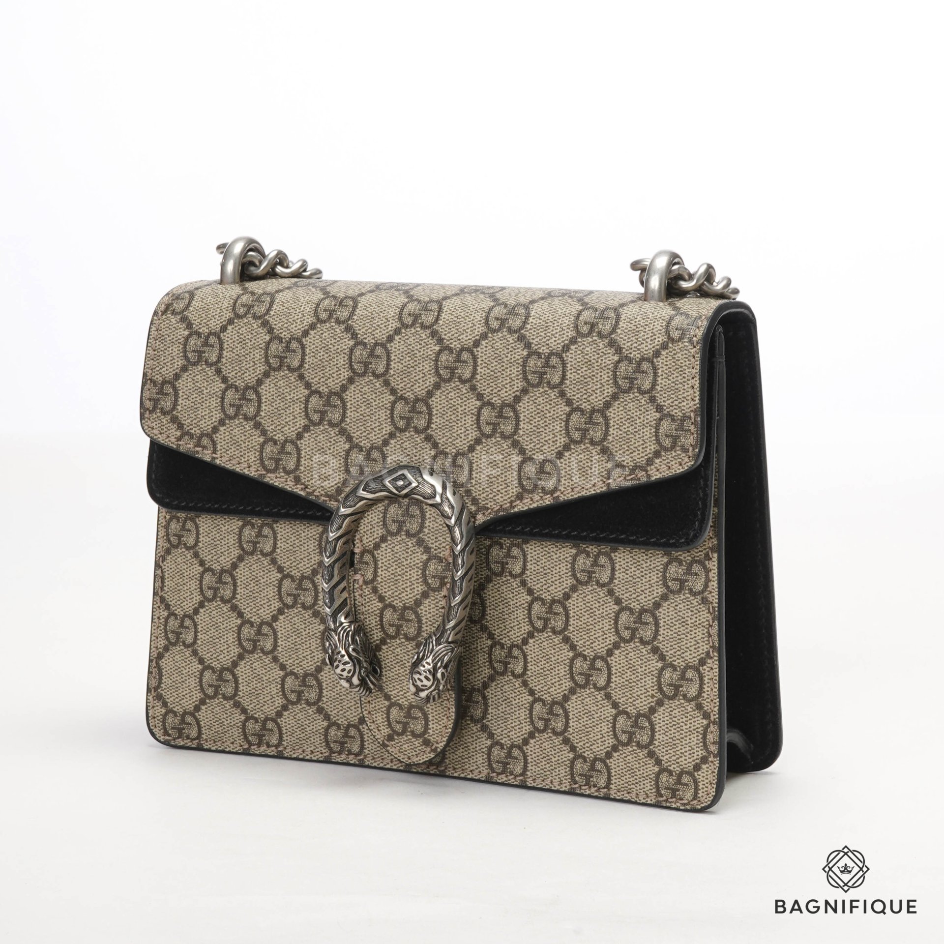GUCCI DIONYSUS MINI BLACK GG SUPREME MONOGRAM RHW bagnifiquethailand