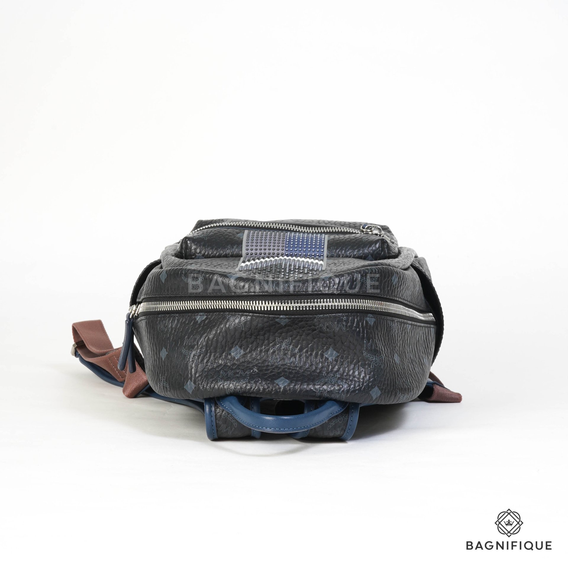 Mcm gray backpack store