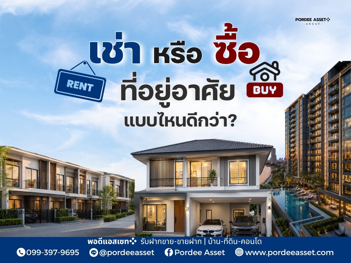 เช่าหรือซื้อที่อยู่อาศัย แบบไหนดีกว่า?