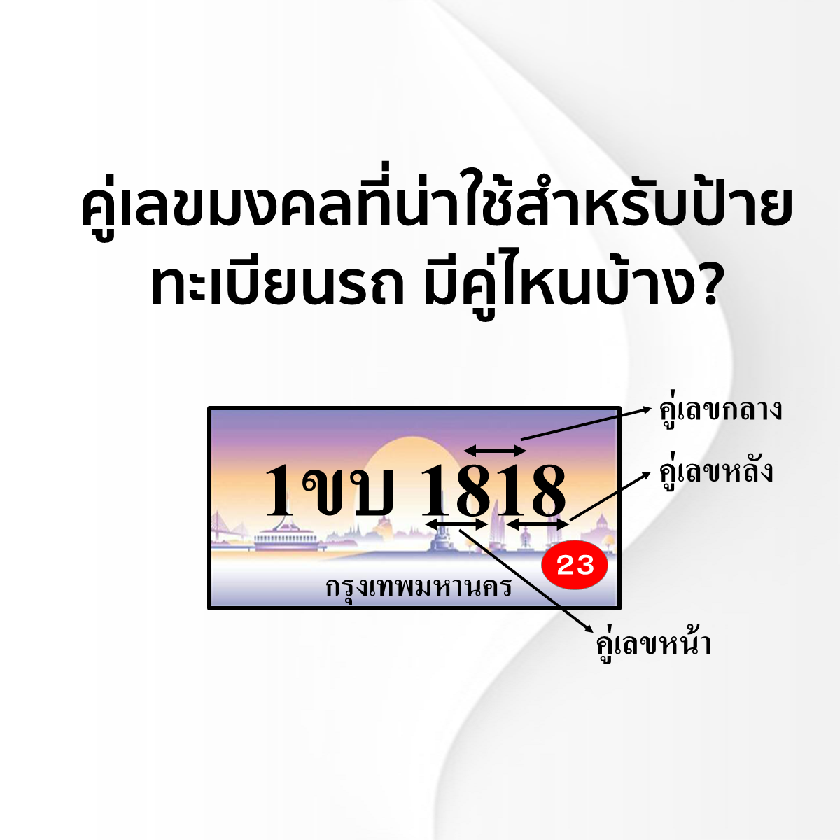 คู่เลขมงคลที่น่าใช้สำหรับป้ายทะเบียนรถ มีคู่ไหนบ้าง?