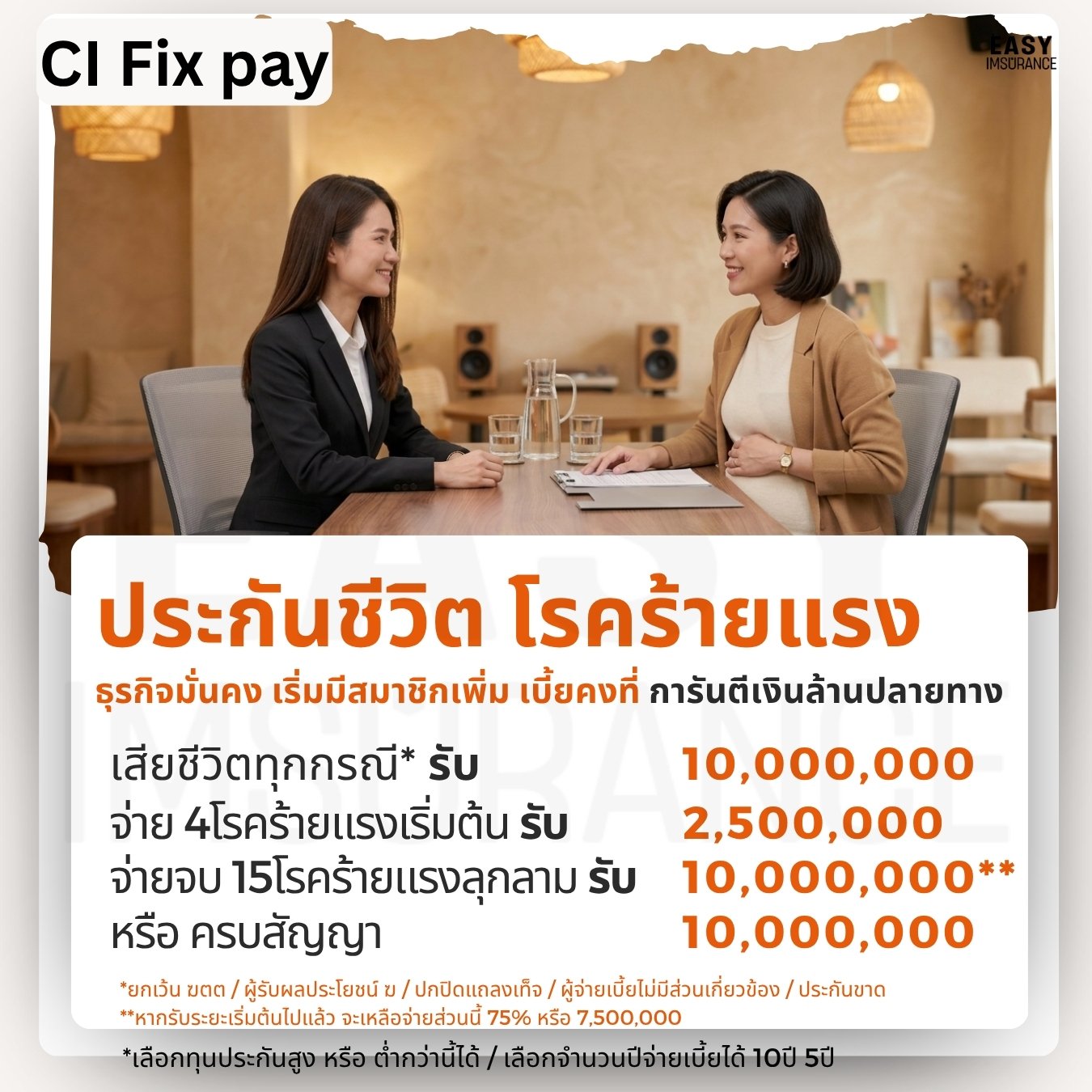 But CI disease insurance fwd Insurance fund 10millions