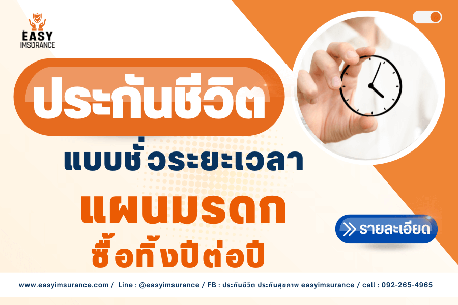 ประกันชีวิต แบบชั่วระยะเวลา ประกันชีวิต แบบชั่วระยะเวลา