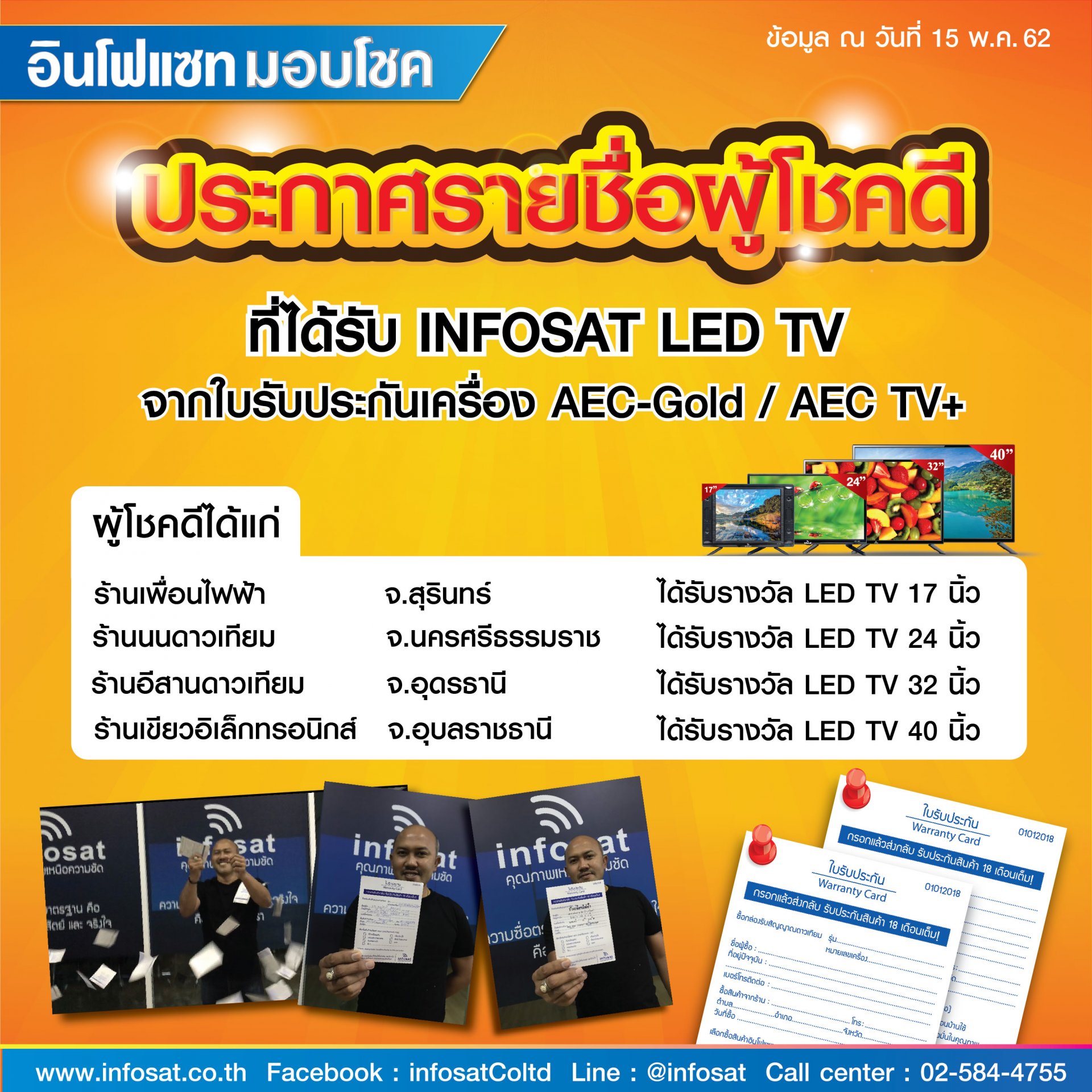The lucky person who received the LED TV