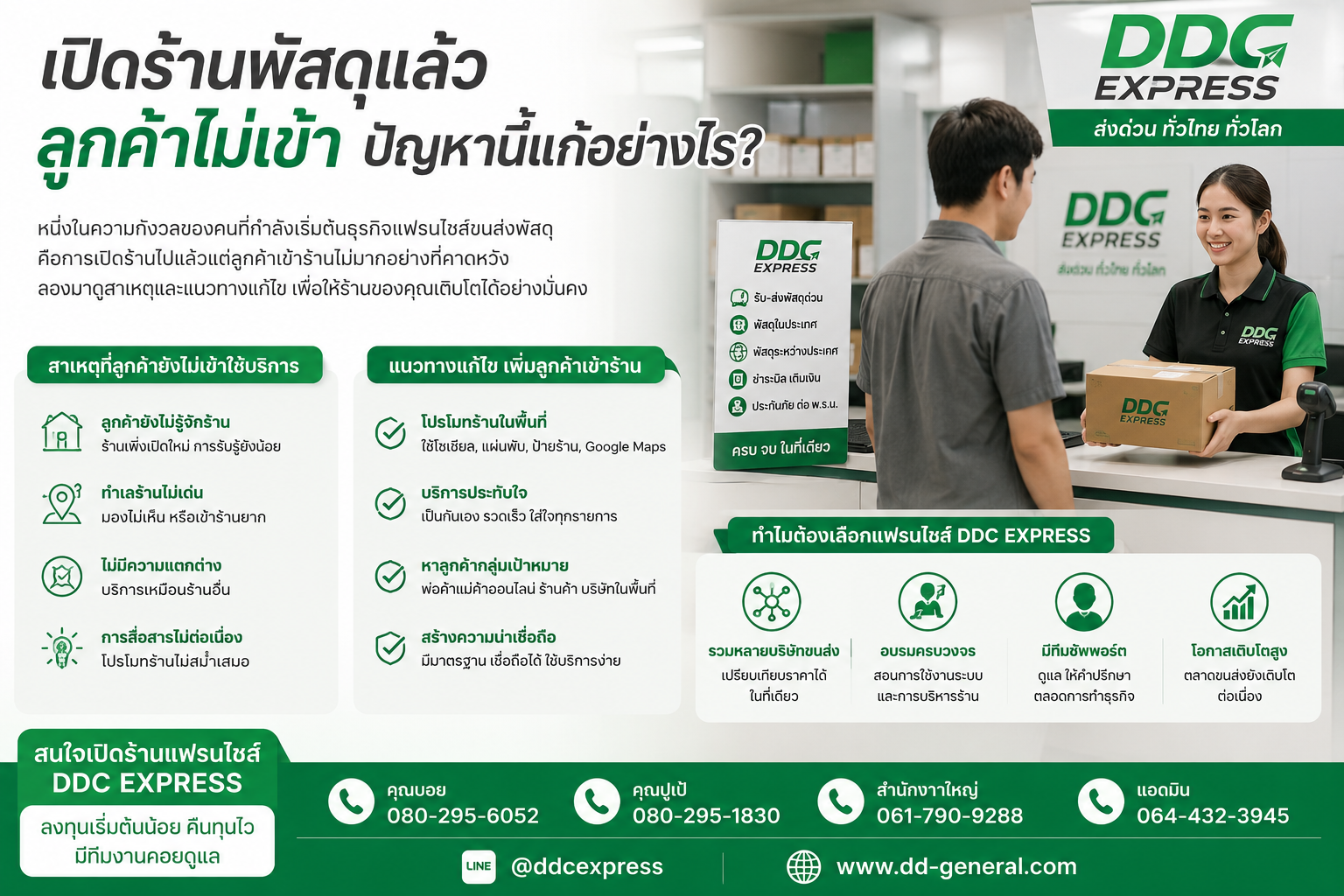 เปิดร้านพัสดุแล้วลูกค้าไม่เข้า