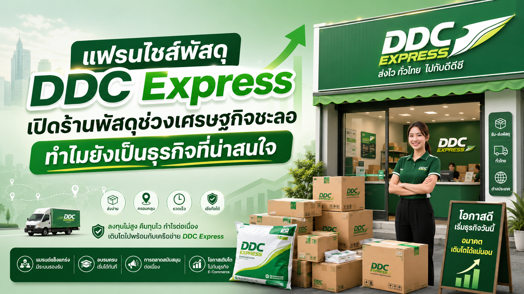 เปิดร้านพัสดุช่วงเศรษฐกิจชะลอ ทำไมยังเป็นธุรกิจที่น่าสนใจ