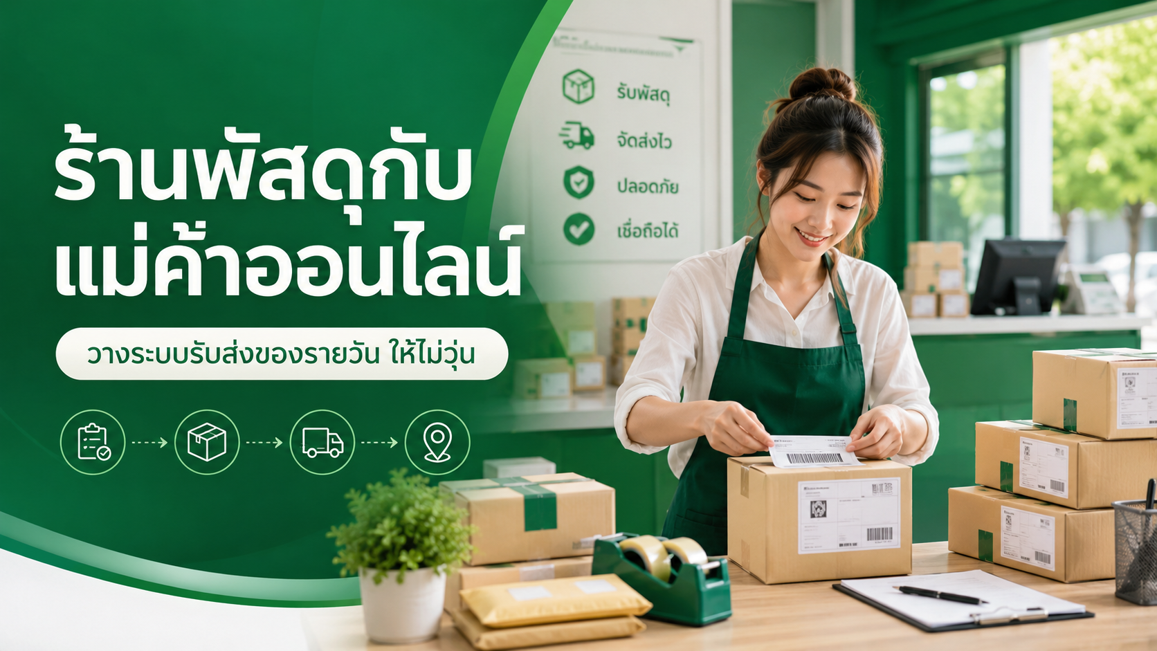 ร้านพัสดุกับแม่ค้าออนไลน์ วางระบบรับส่งอย่างไรให้ไม่วุ่น