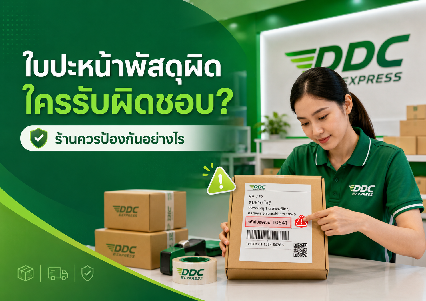ใบปะหน้าพัสดุผิด ใครรับผิดชอบ และร้านควรป้องกันอย่างไร