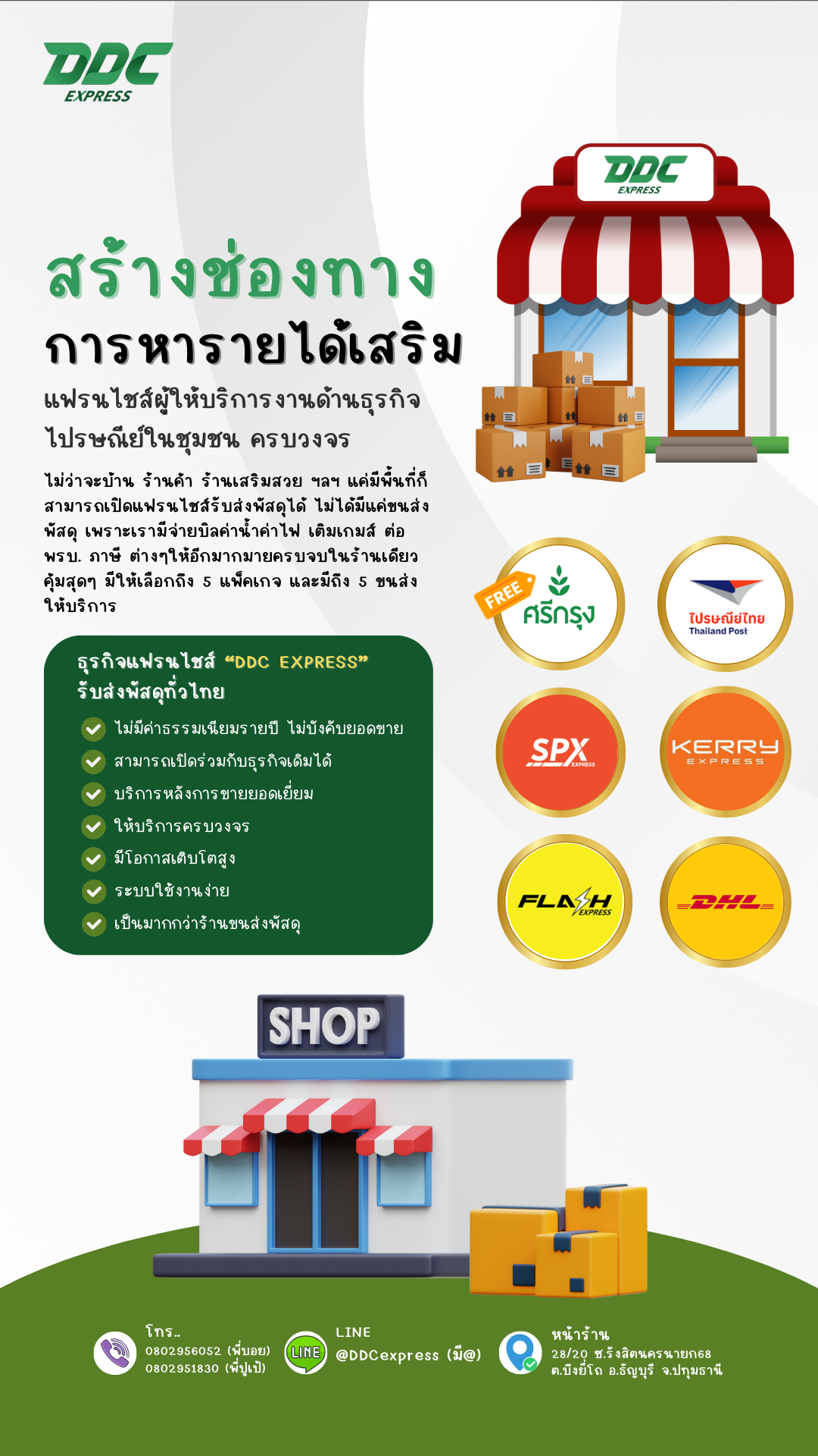 DDC EXPRESS สร้างช่องทางหารายได้เสริม DDC EXPRESS สร้างช่องทางหารายได้เสริม