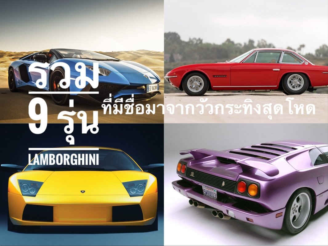 รวม 9 รุ่น Lamborghini ที่มีชื่อมาจากวัวกระทิงสุดโหด รวม 9 รุ่น Lamborghini ที่มีชื่อมาจากวัวกระทิงสุดโหด