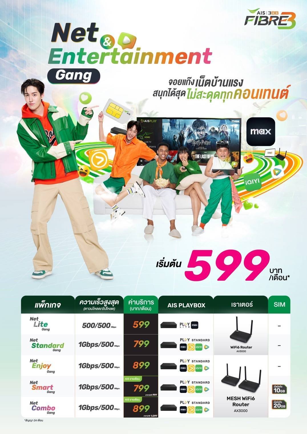 Net & Entertainment Gang มัดรวมแพ็กเกจ ครบทุกความต้องการ