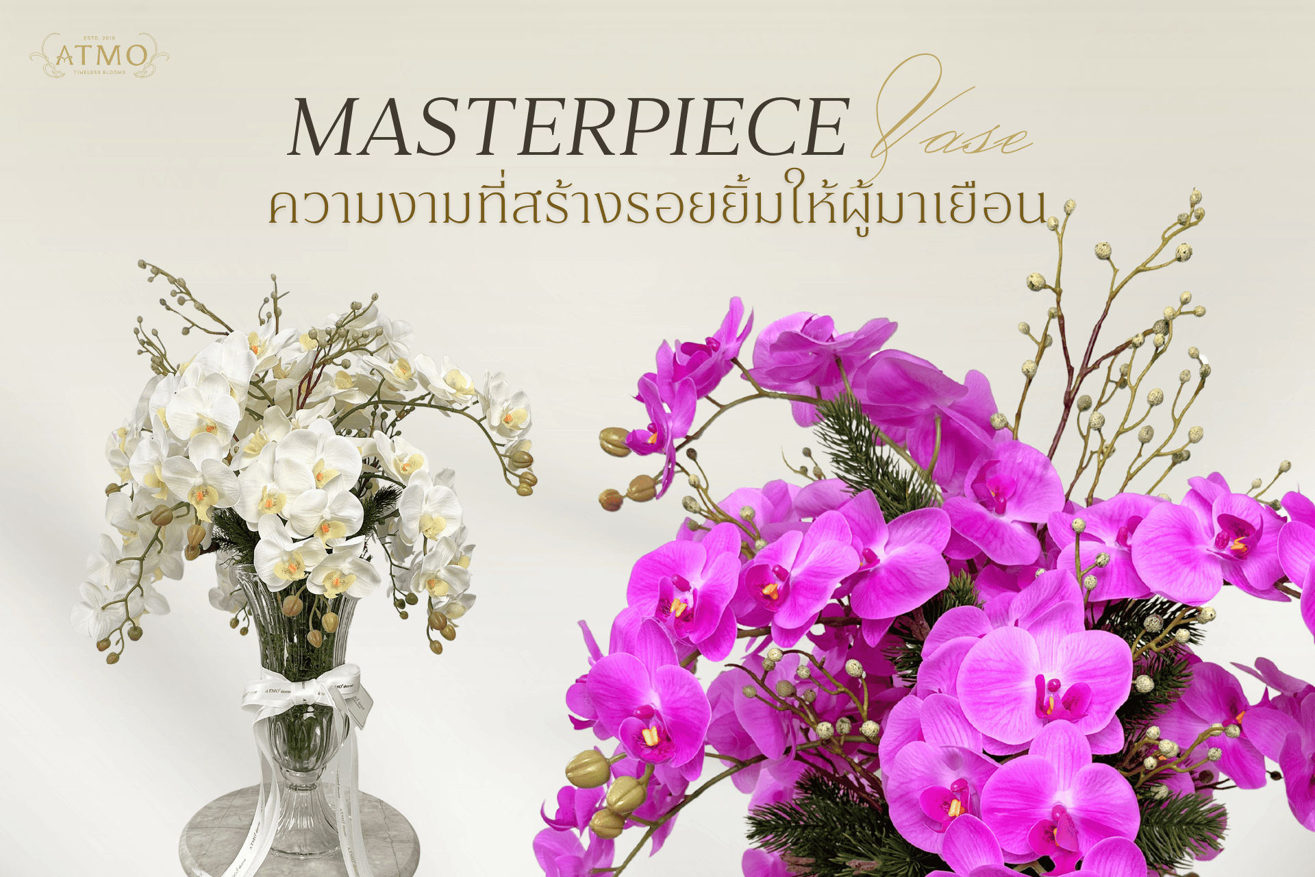 ดอกฟาแลนกับแจกันหรู: ความงามที่สร้างรอยยิ้มให้ผู้มาเยือน