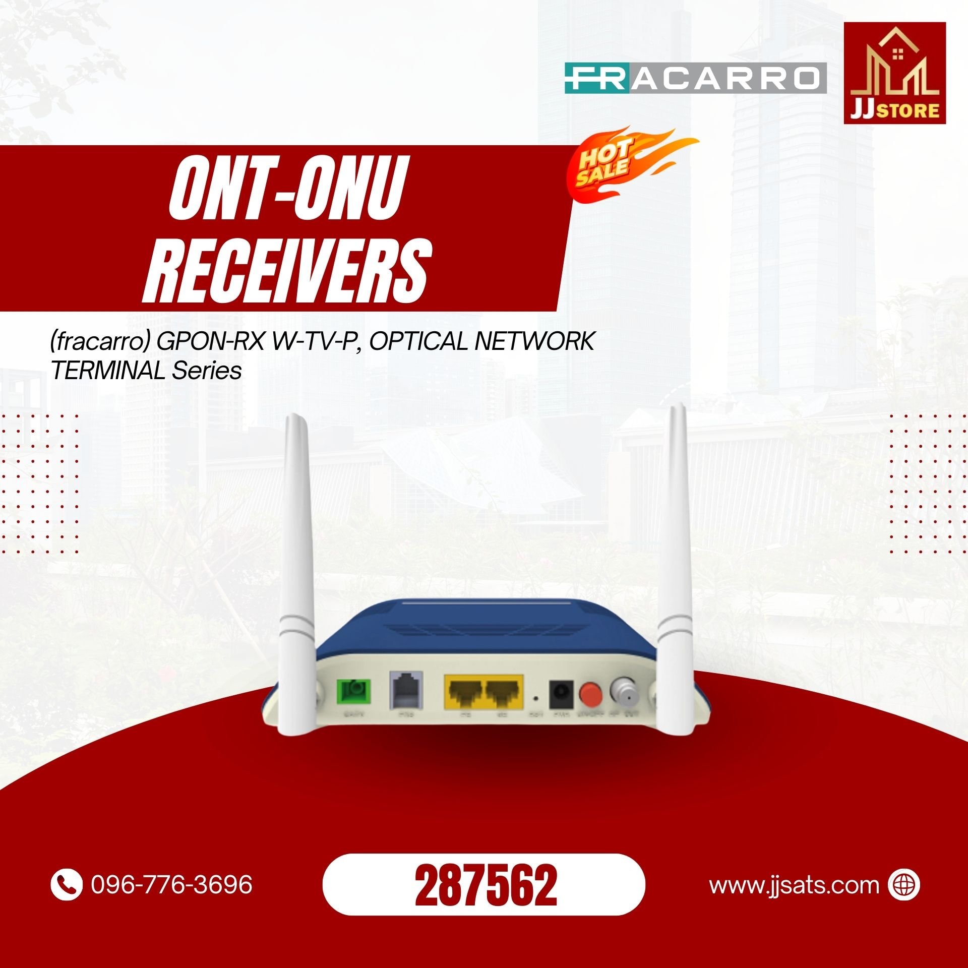 287562 (fracarro) GPON-RX W-TV-P, OPTICAL NETWORK TERMINAL Series