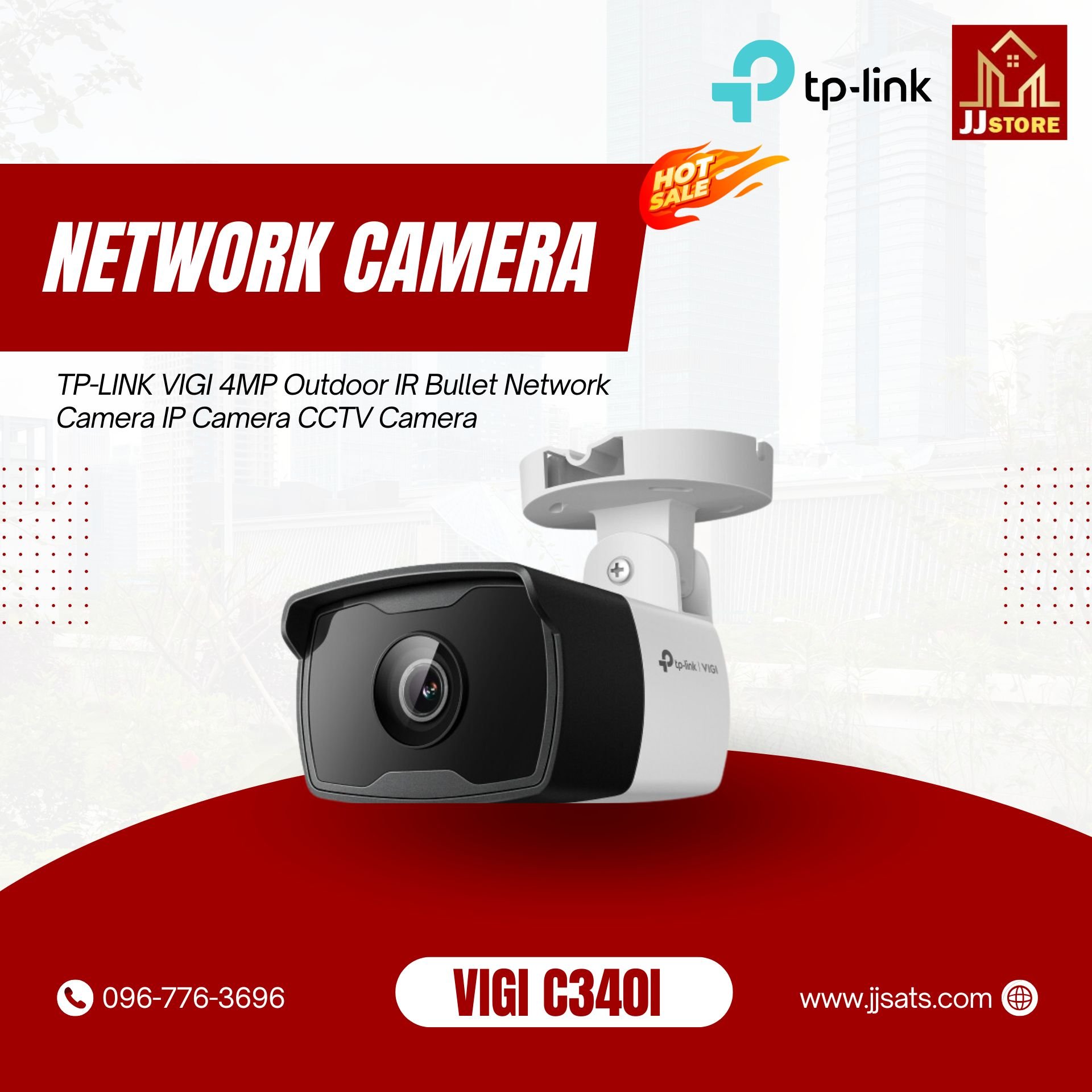 VIGI C320I V1 TP-LINK VIGI 2MP Outdoor IR Bullet Network Camera IP Camera CCTV Camera