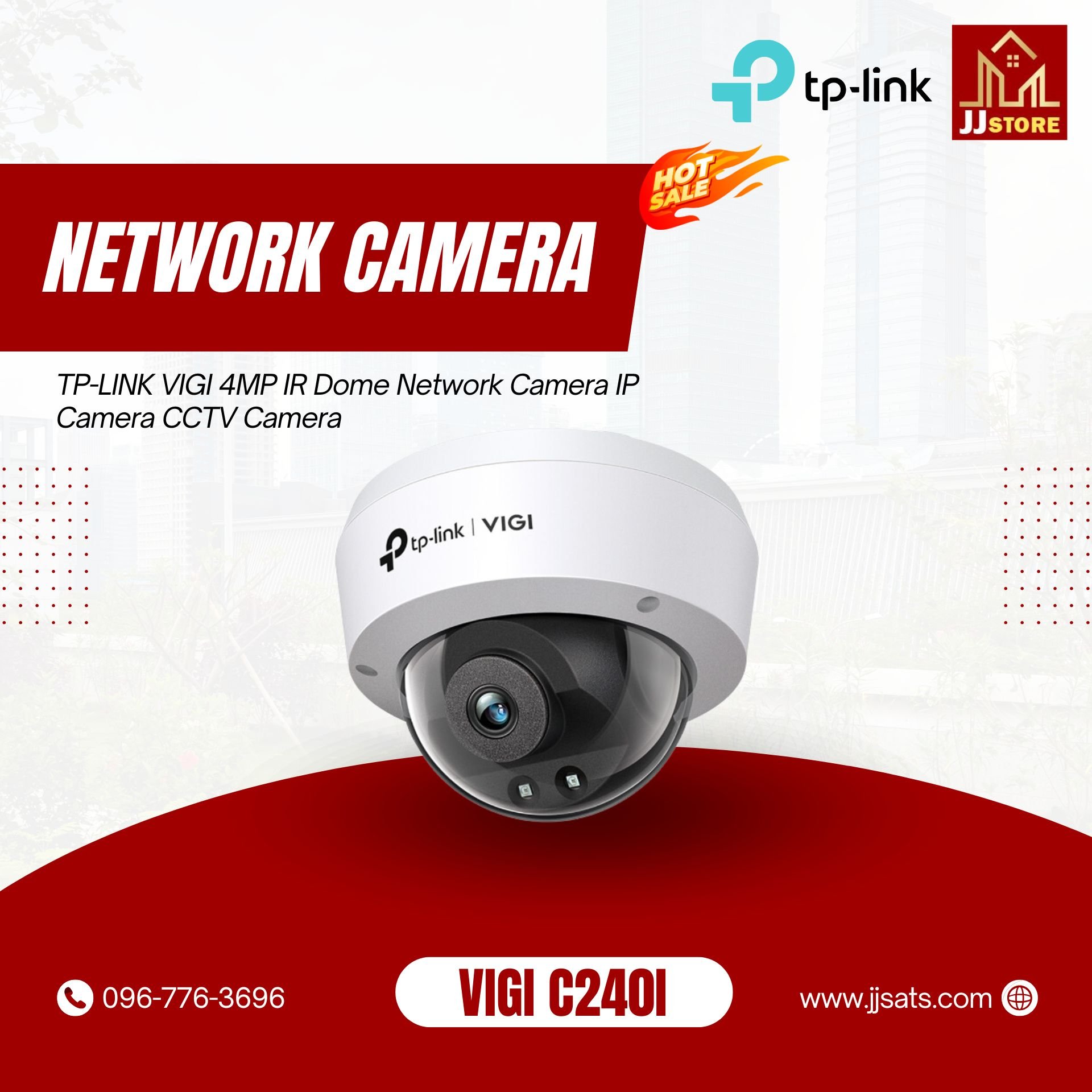 VIGI C240I V1 TP-LINK VIGI 4MP IR Dome Network Camera IP Camera CCTV Camera