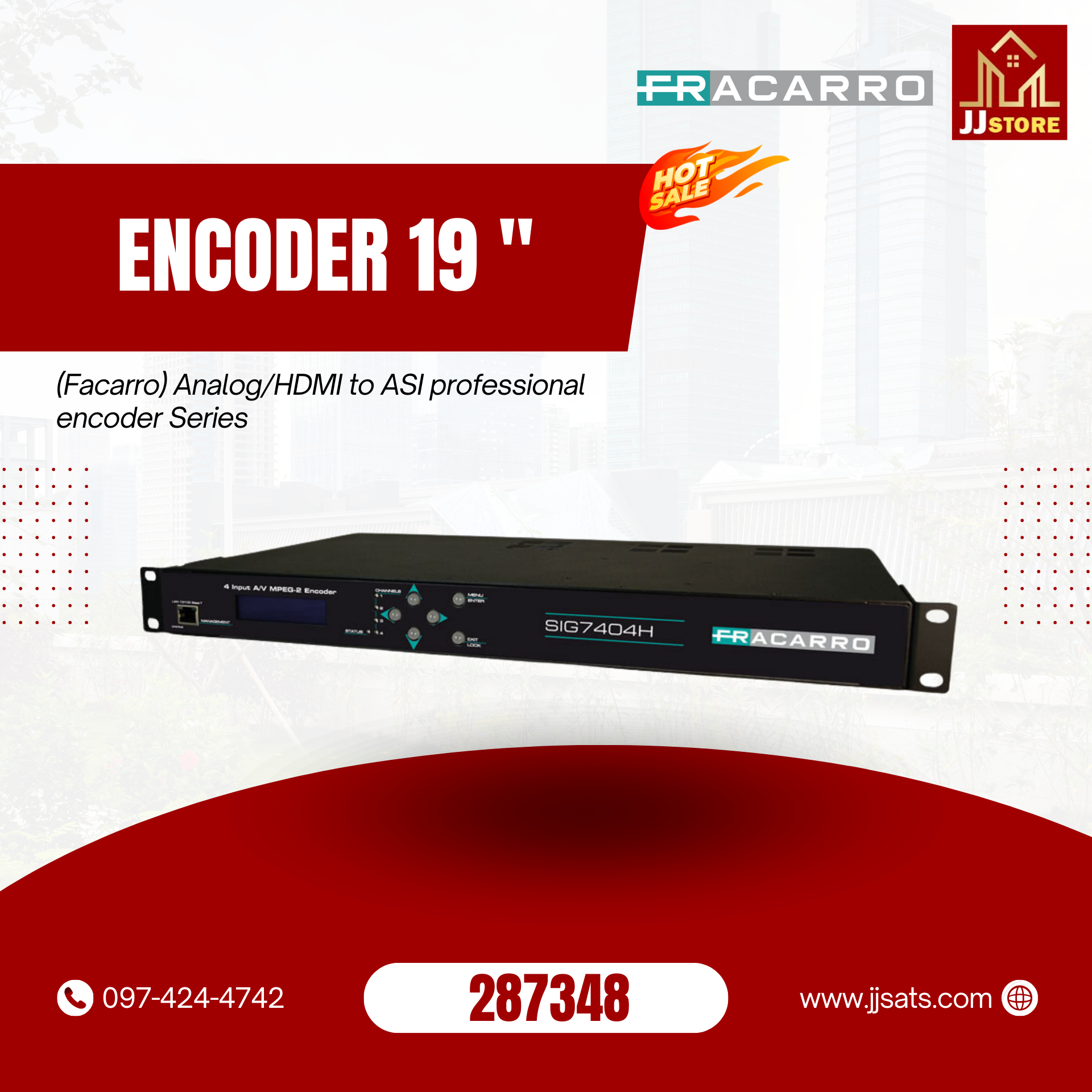 287348 SIG7404H (Facarro) Analog/HDMI to ASI professional encoder Series