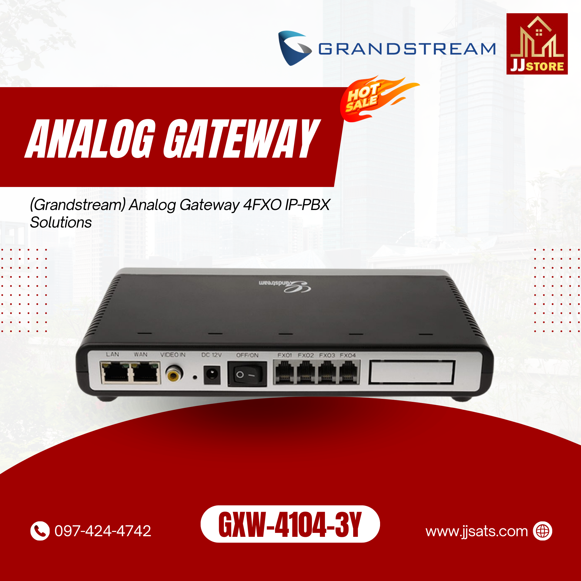 GXW-4104-3Y 4/8 port FXO Gateways IPPBX solution