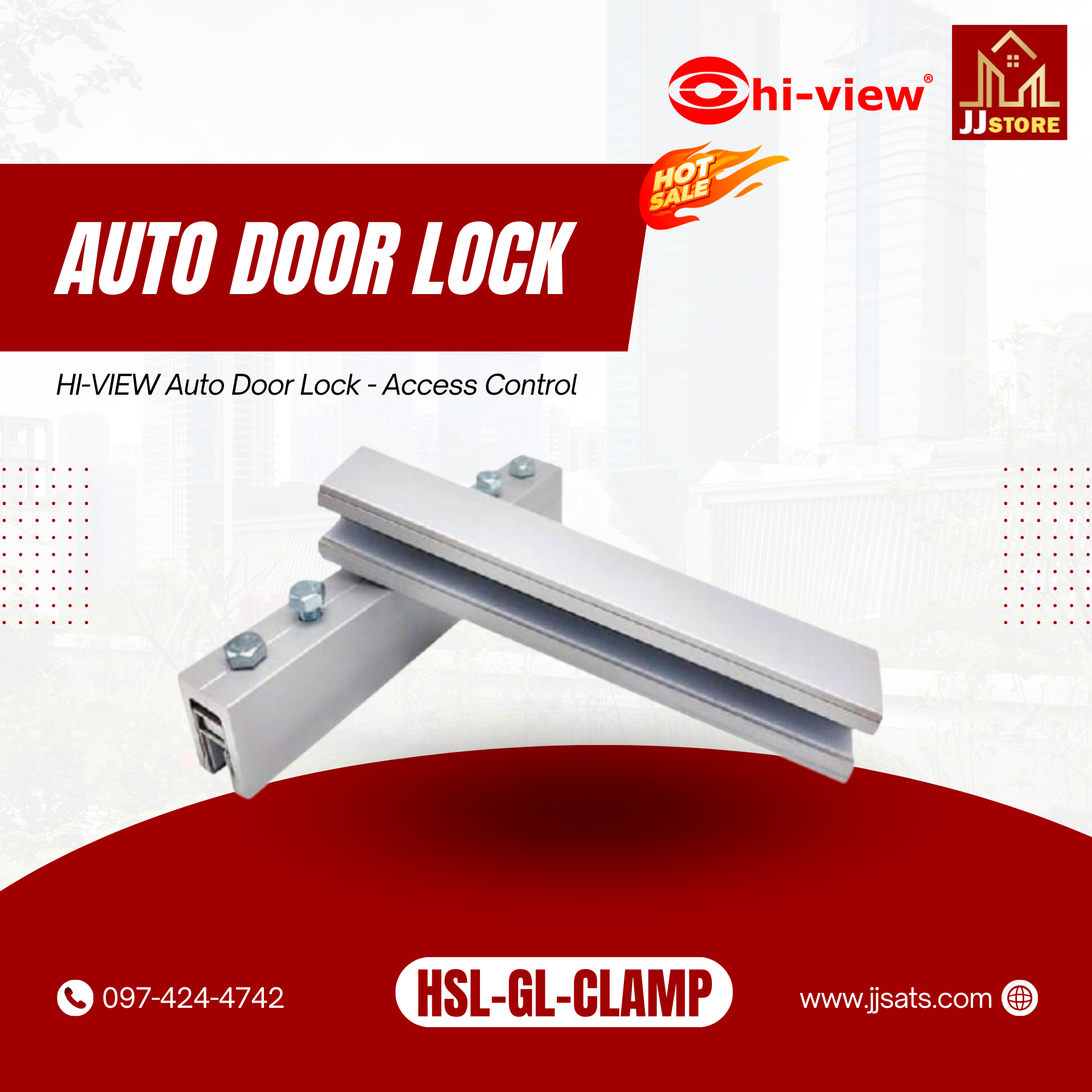 HSL-GL-CLAMP HI-VIEW Auto Door Lock - Access Control