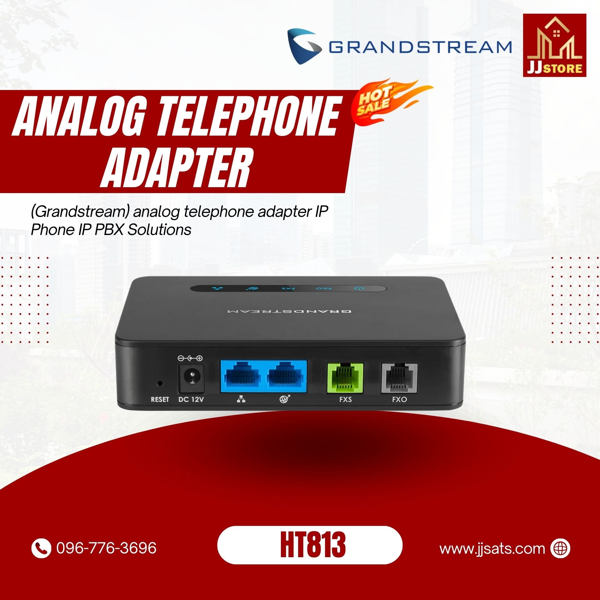 HT813 (Grandstream) analog telephone adapter IP Phone IP PBX Solutions