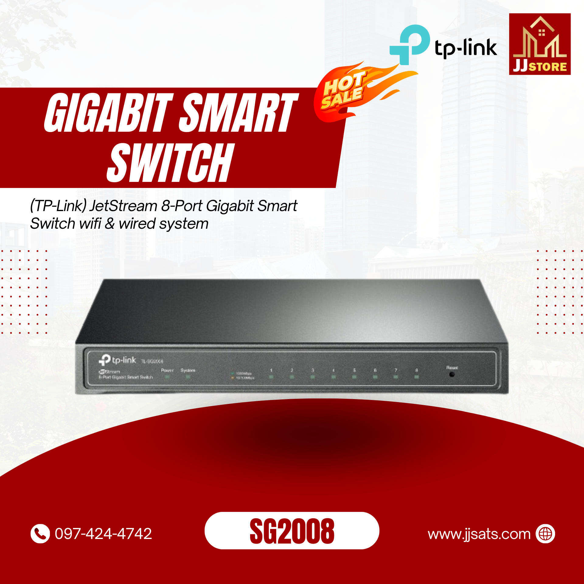 SG2008 TP-Link) JetStream 8-Port Gigabit Smart Switch wifi & wired system