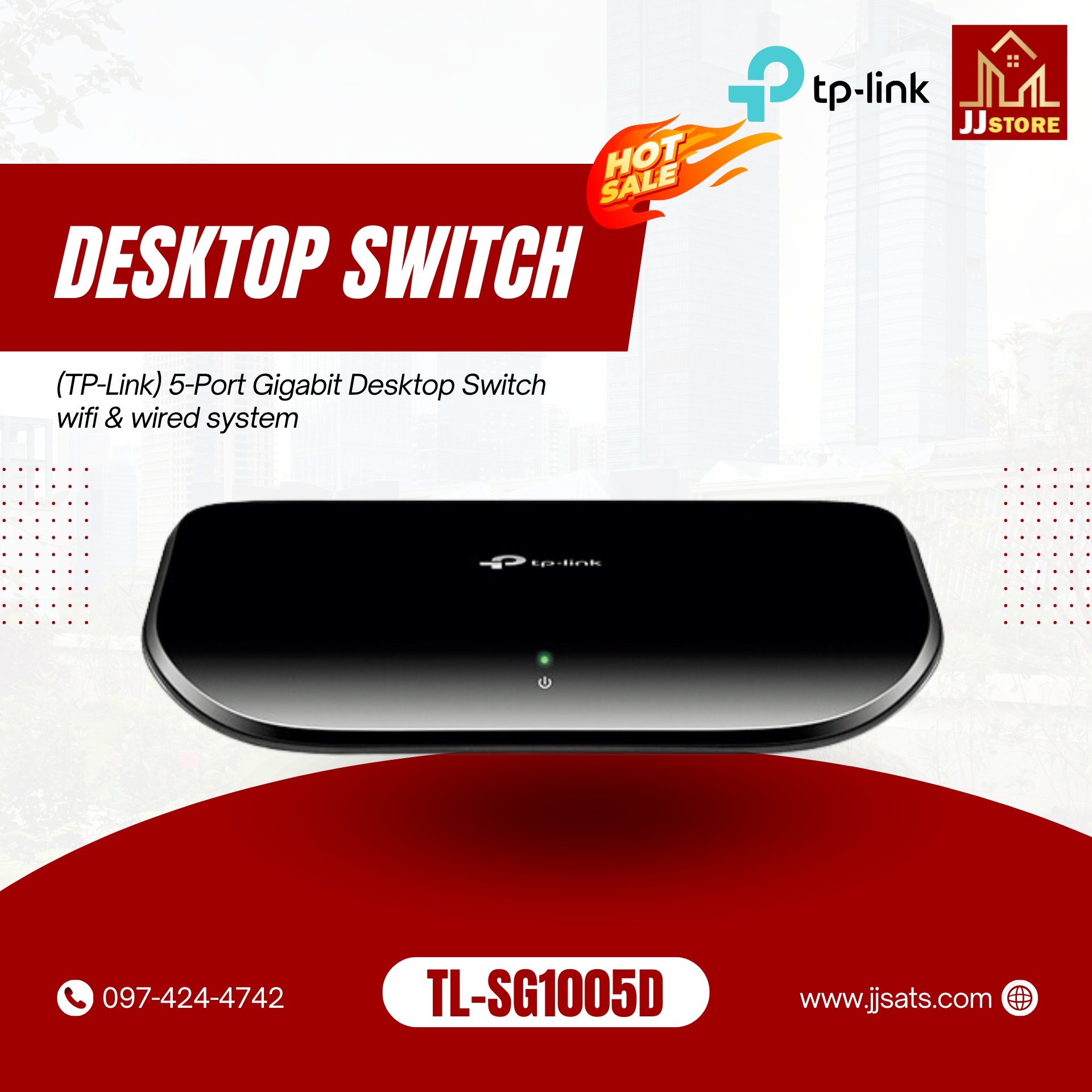TL-SG1005D (TP-Link) 5-Port Gigabit Desktop Switch wifi & wired system