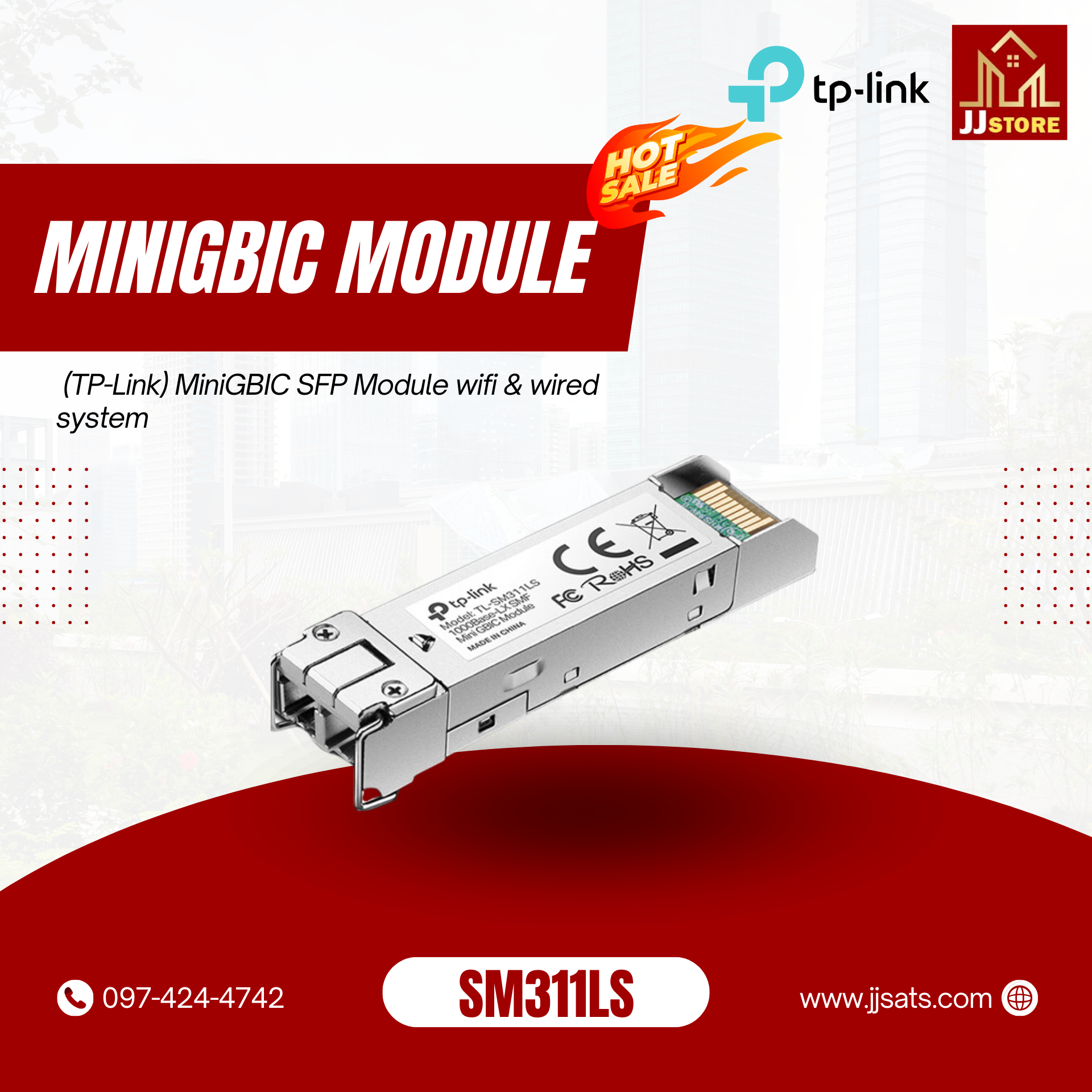 SM311LS (TP-Link) MiniGBIC SFP Module wifi & wired system