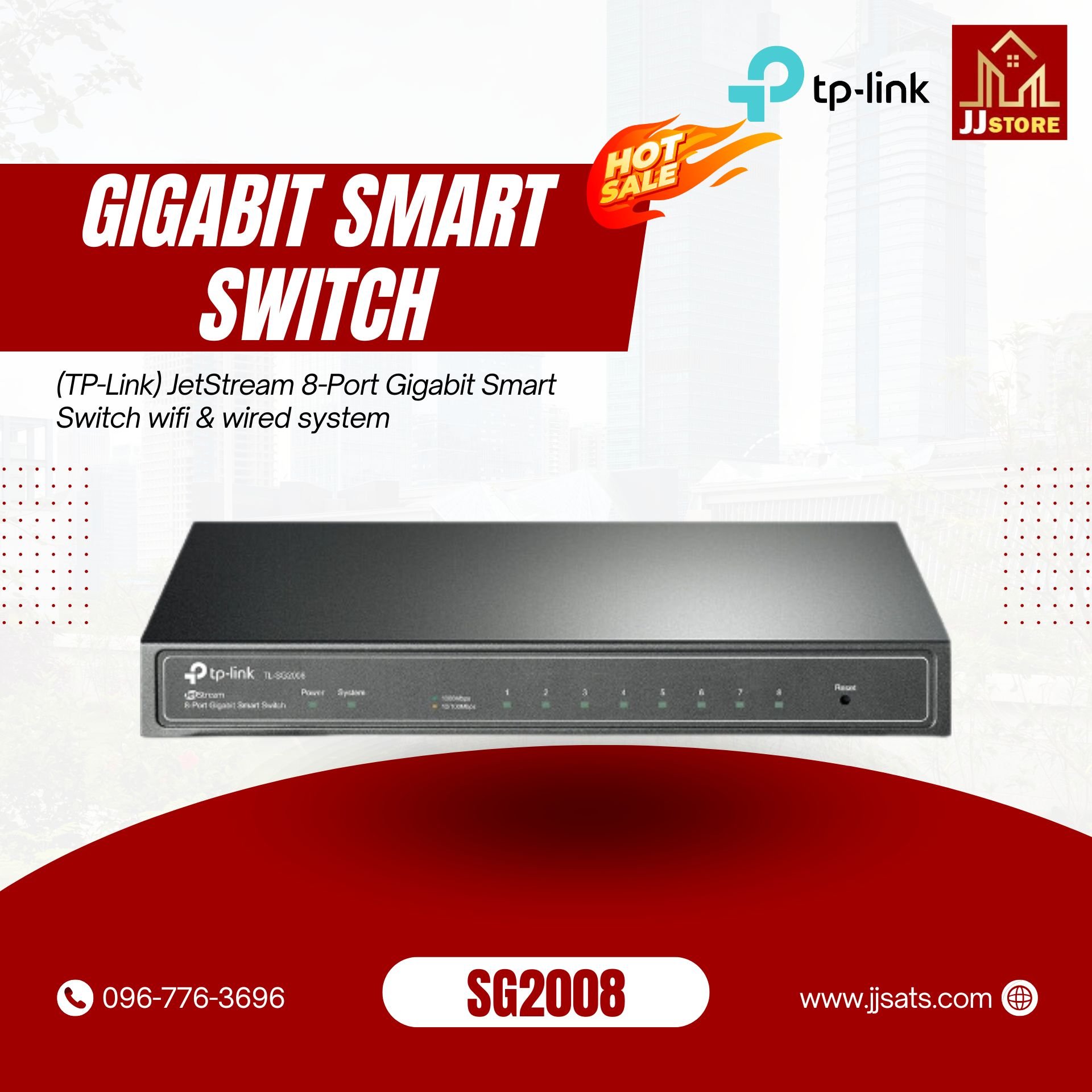 SG2008 TP-Link) JetStream 8-Port Gigabit Smart Switch wifi & wired system