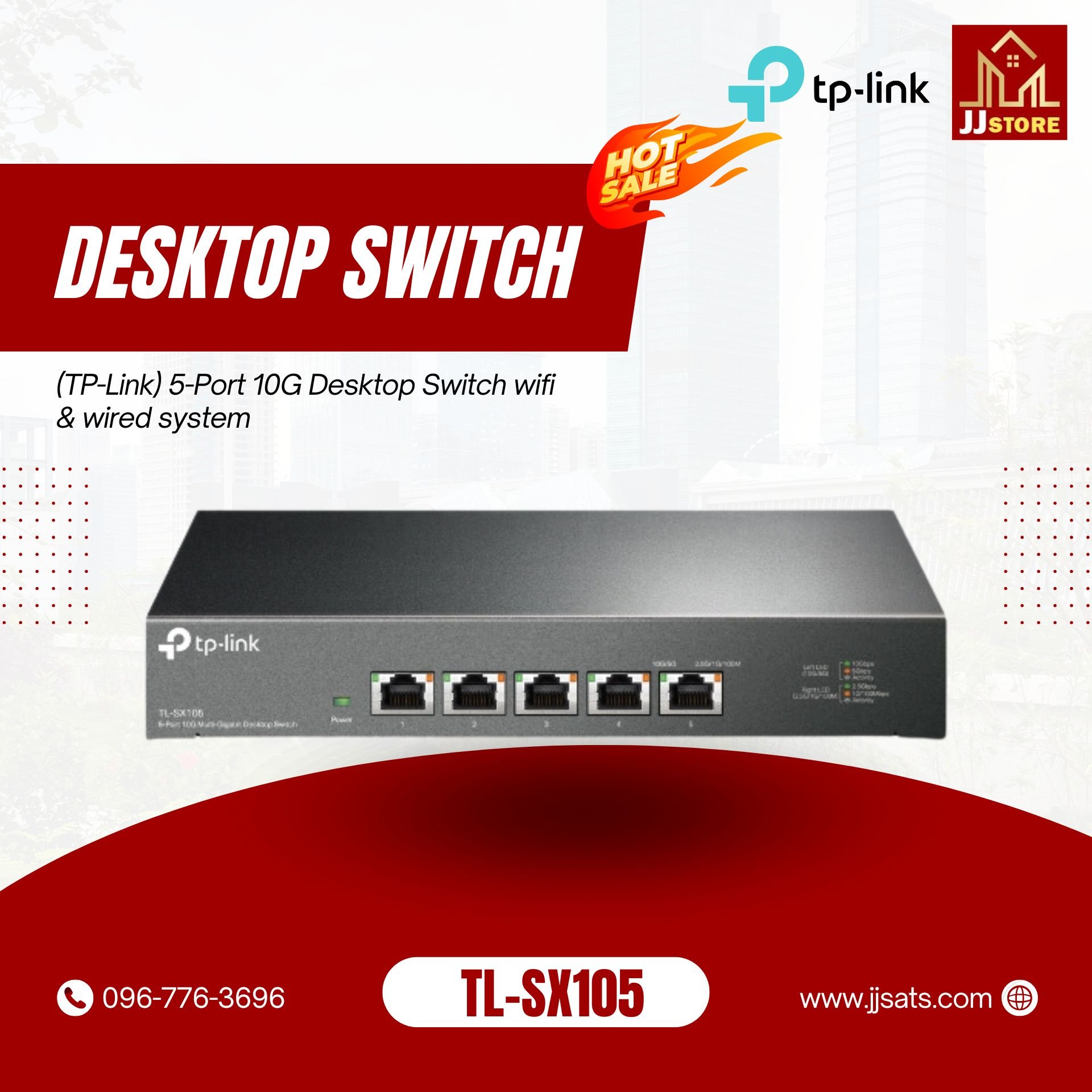 TL-SX105 (TP-Link) 5-Port 10G Desktop Switch wifi & wired system