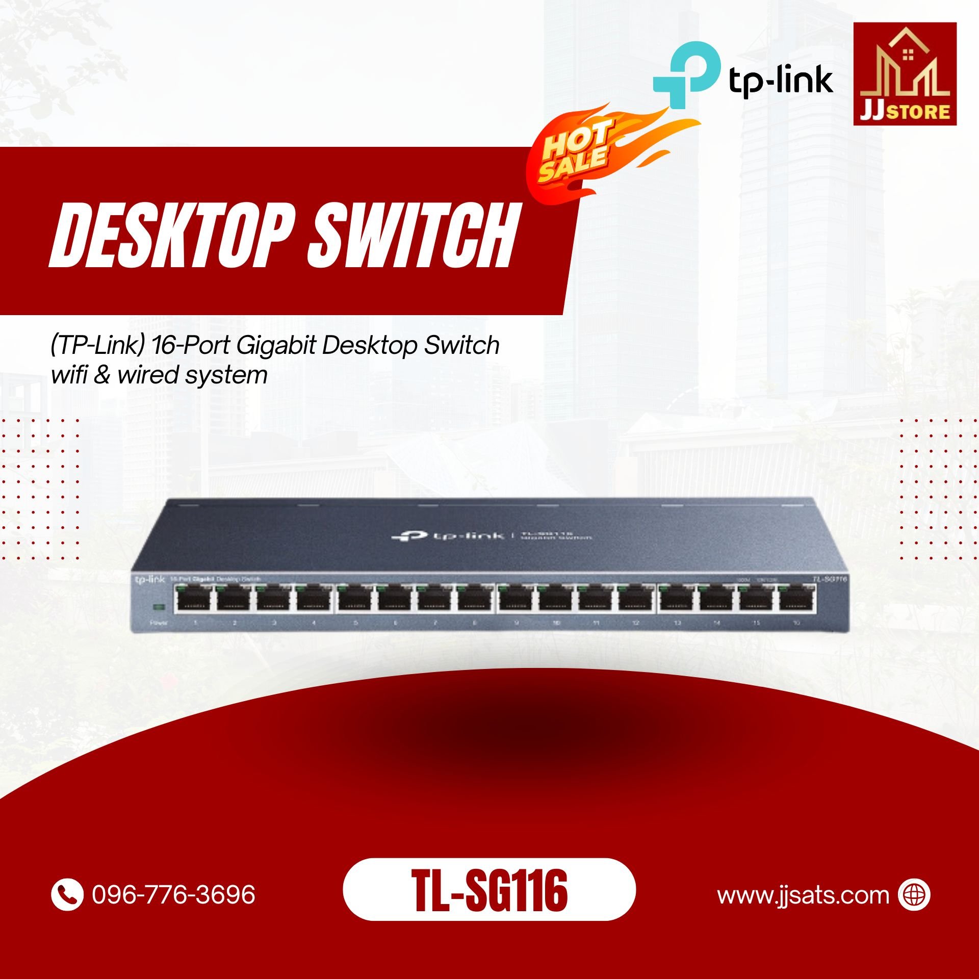 TL-SG116 (TP-Link) 16-Port Gigabit Desktop Switch wifi & wired system