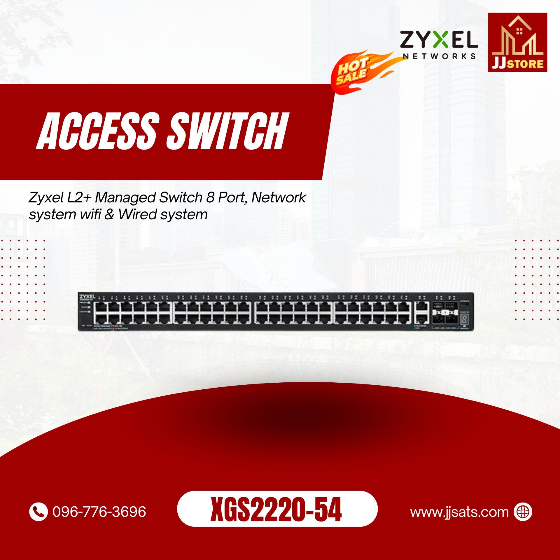 XGS2220-54 Zyxel L2+ Managed Switch 8 Port, Network system wifi & Wired system