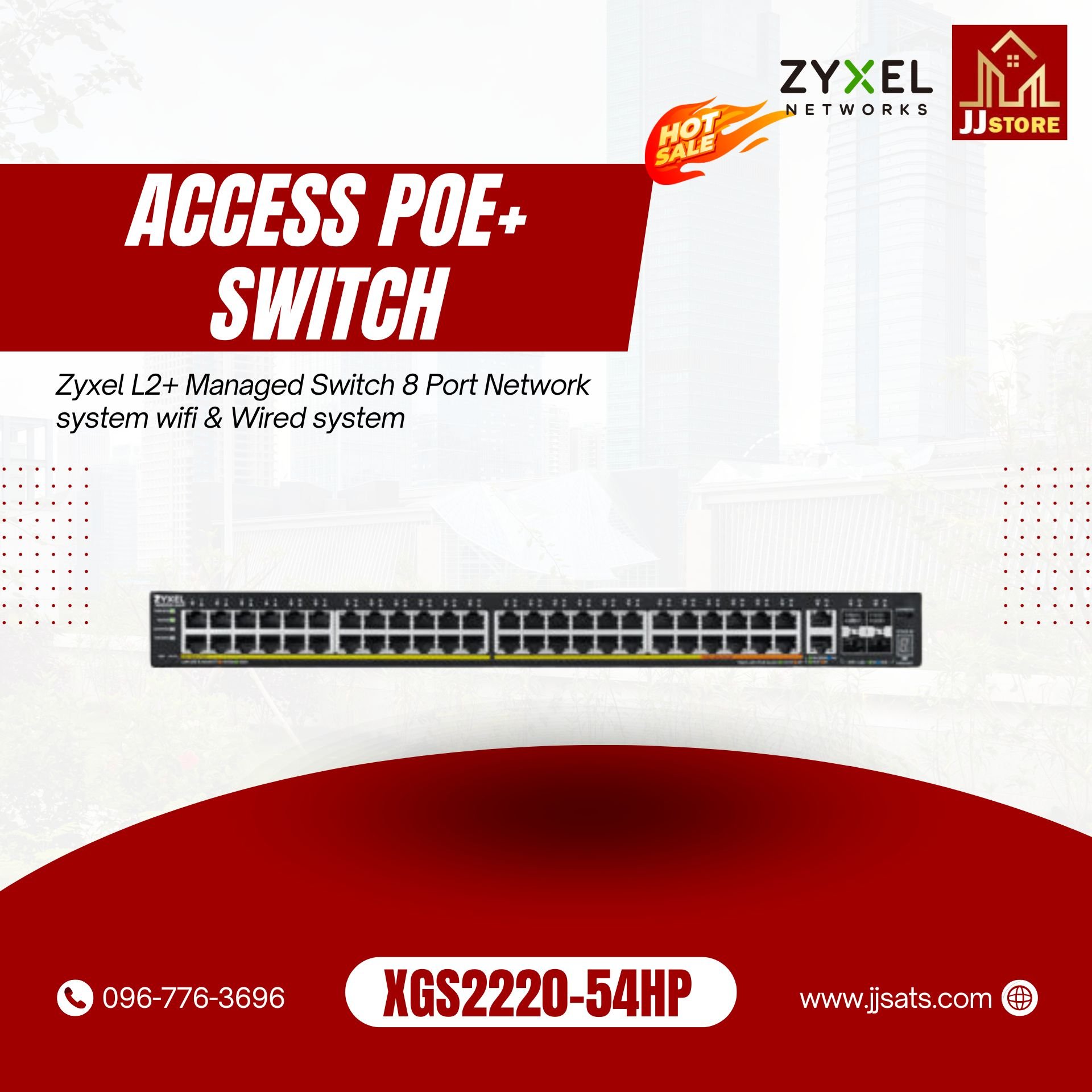 XGS2220-54HP Zyxel L2+ Managed Switch 8 Port Network system wifi & Wired system