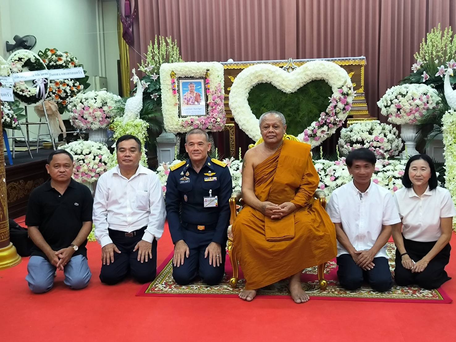 พิธีสวดพระอภิธรรมบำเพ็ญกุศลศพ นายจรินทร อินทรวิสูตร โยมน้องชายของท่านพระราชพัฒนสุนทร รองเจ้าคณะจังหวัดสมุทรปราการ
