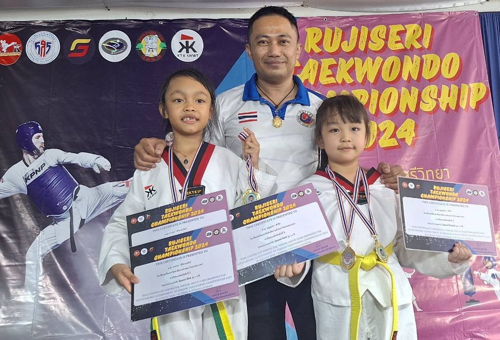 น้องเจ้าขา-แสนดี กวาด4 เหรียญทองRUJISERI TAEWONDO CHAMPIONSHIP2024