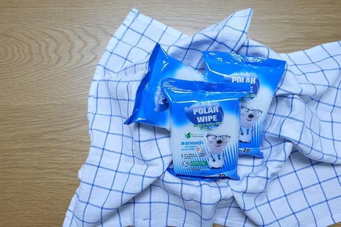 Polar Wipe ผ้าเปียกสูตรน้ำเกลือบริสุทธิ์ Polar Wipe ผ้าเปียกสูตรน้ำเกลือบริสุทธิ์