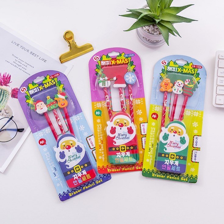SET ดินสอหัวยางลบ xmas  SET ดินสอหัวยางลบ xmas