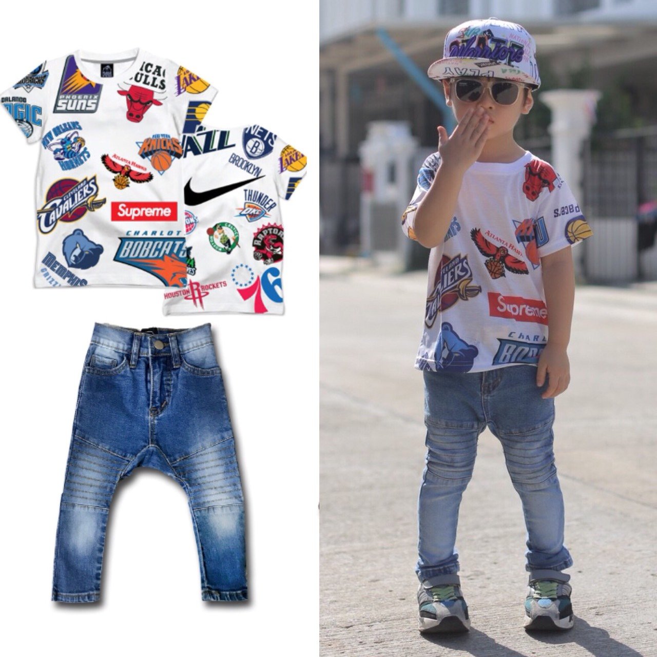 เสื้อยืดเด็กลาย Logo NBA เสื้อยืดเด็กลาย Logo NBA